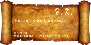 Hering Konstantina névjegykártya